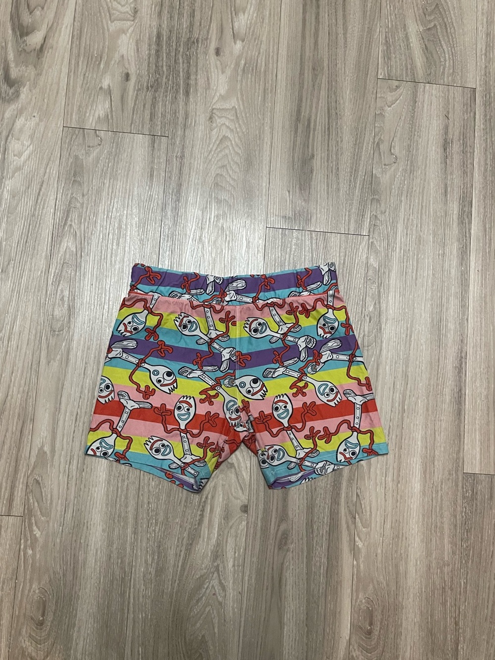 Disney Kids Rainbow Forky Swim Shorts - Blue, Pink, Yellow, Red